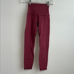Lululemon align‎ mauve pink high rise size 0 women’s crop leggings